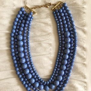 BaubleBar globe multi-strand pastel blue necklace